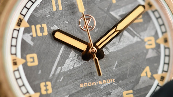 Zelos Swordfish Field 38mm Bronze Meteorite (Pre-owned)