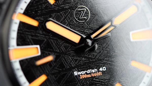 Zelos Swordfish 40mm DLC Meteorite (Pre-owned)