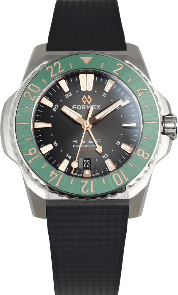Formex REEF GMT Black and Gold Ceramic Bezel (Pre-owned)