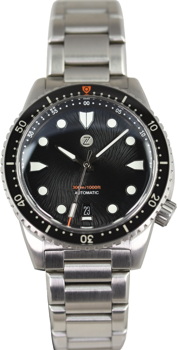 Zelos Mako 300m Diver Satin Black (Pre-owned)