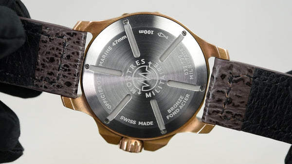 Montres Militaire Officier de Marine Bronze Skull (Pre-owned)