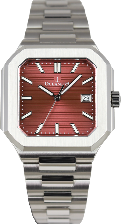 Oceaneva Tenuis Ultra-Thin Swiss Movement Burgundy (Pre-owned)