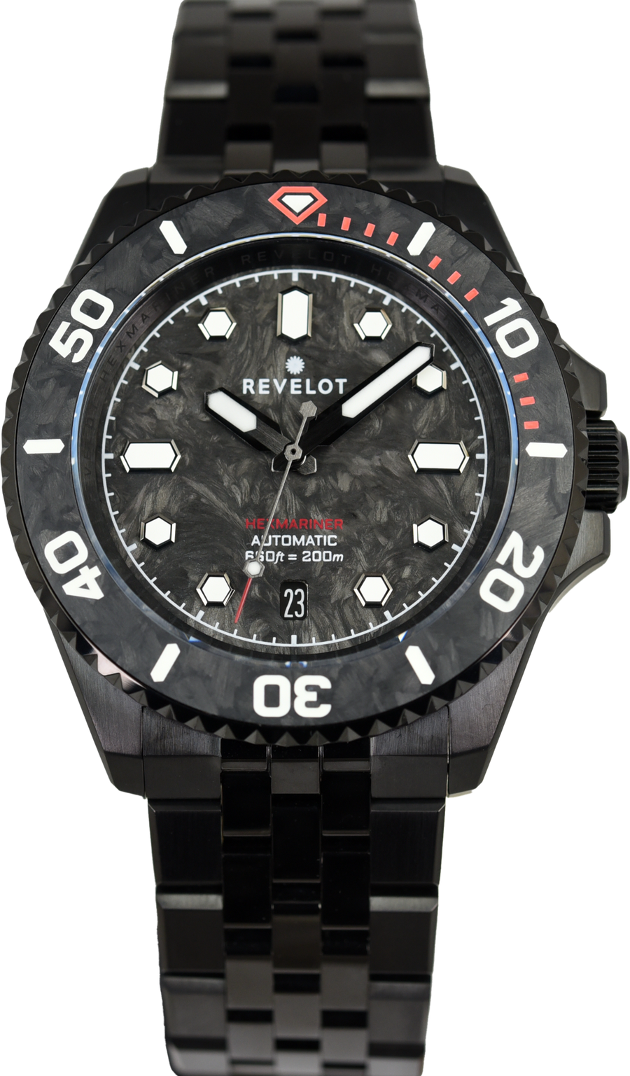 Revelot Hexmariner 39 Marble Carbon Black DLC (Pre-owned)