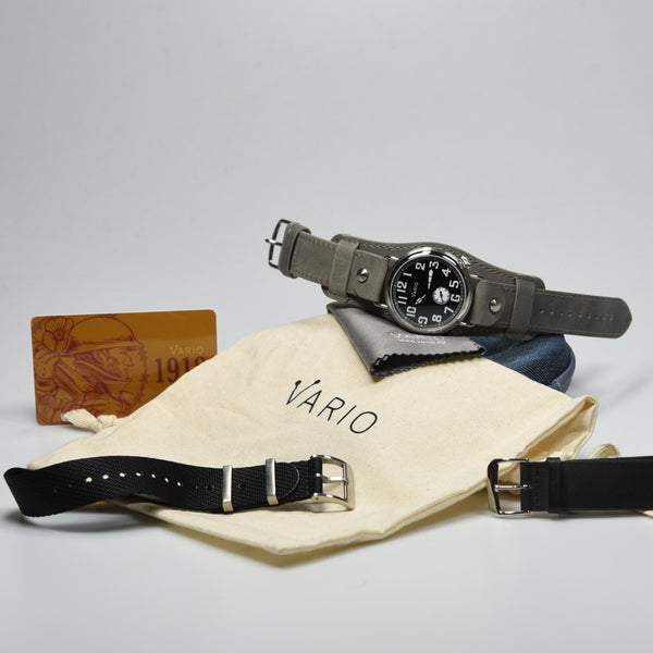 Vario 1918 Trench Black Dial White Lume 40mm (Pre-owned)