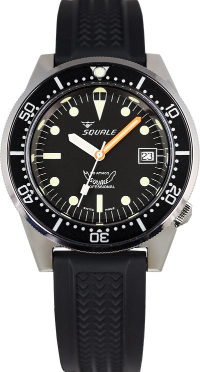 Squale 50 Atmos Black 1521-026/A 1521CL.VO (Pre-owned)