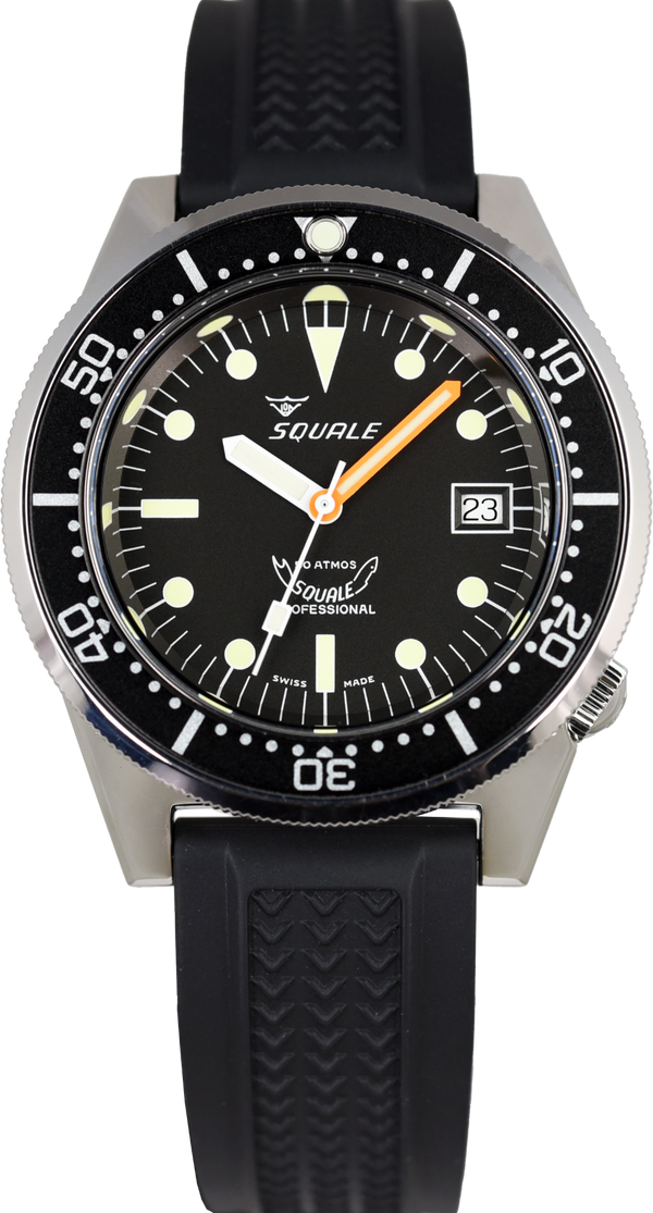 Squale 50 Atmos Black 1521-026/A 1521CL.VO (Pre-owned)