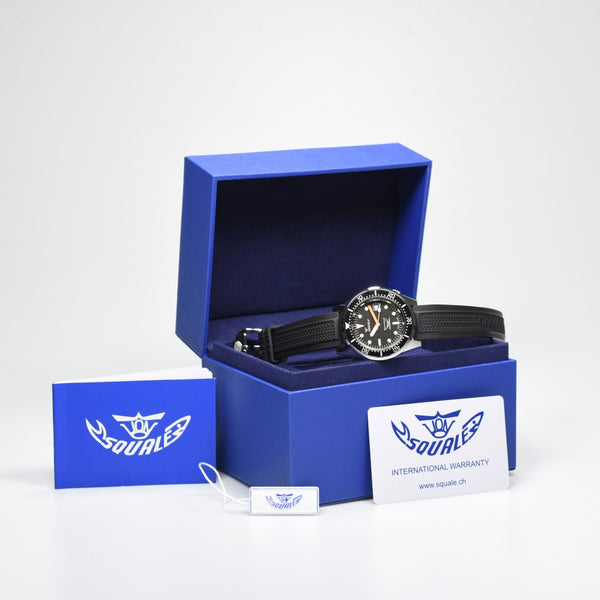 Squale 50 Atmos Black 1521-026/A 1521CL.VO (Pre-owned)