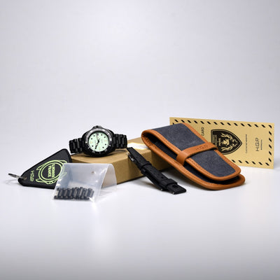 H.G.P. Night Diver 200M Automatic Full-Lume & Black PVD (Pre-owned)