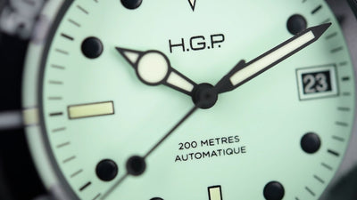 H.G.P. Night Diver 200M Automatic Full-Lume & Black PVD (Pre-owned)