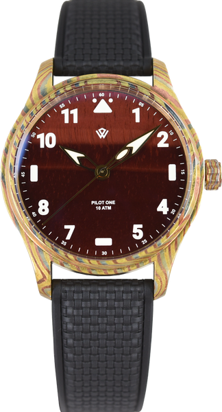 Wicked Watch Anniversary Flieger Mokume Gane Tiger Eye (Pre-owned