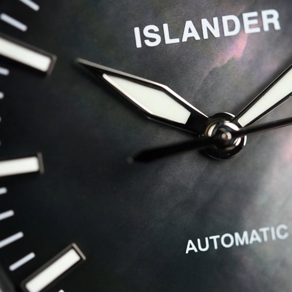 Islander Watch Thunderbolt Pilot Black Mother of Pearl Dial #ISL-322 (Pre-owned)