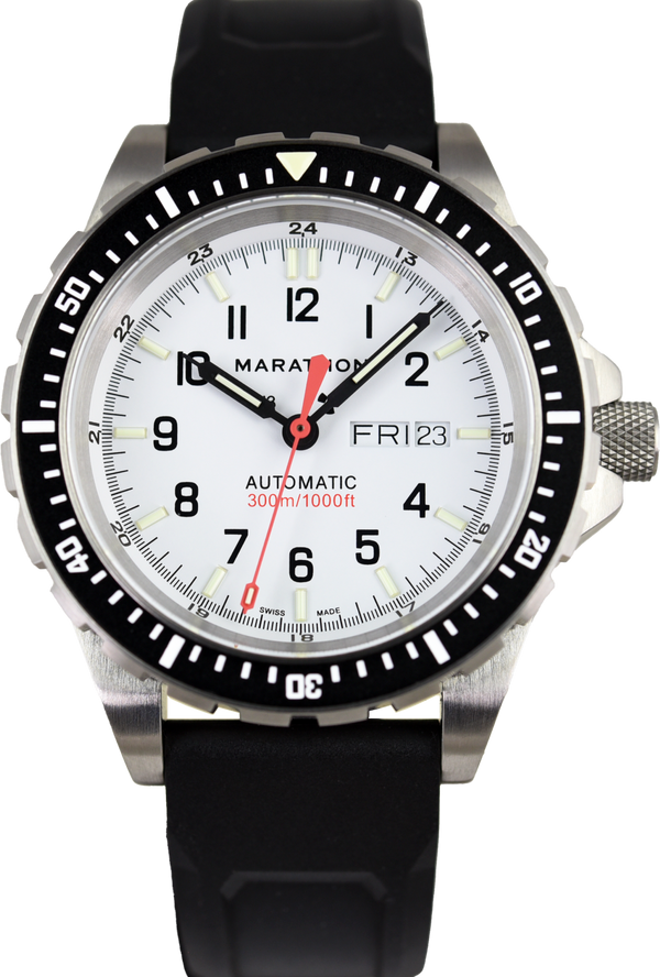 Marathon 46mm Arctic Jumbo Day/Date Automatic Rubber JDD WW194021SS (Pre-owned)