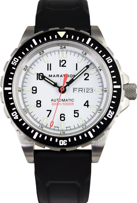 Marathon 46mm Arctic Jumbo Day/Date Automatic Rubber JDD WW194021SS (Pre-owned)