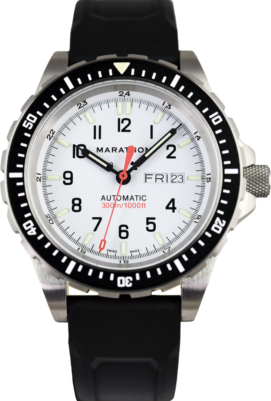 Marathon 46mm Arctic Jumbo Day/Date Automatic Rubber JDD WW194021SS (Pre-owned)
