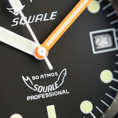 Squale 50 Atmos Black 1521-026/A 1521CL.VO (Pre-owned)