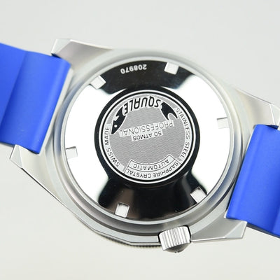 Squale 50 Atmos Blue Blasted 1521-026/A 1521BLUEBL (Pre-owned)