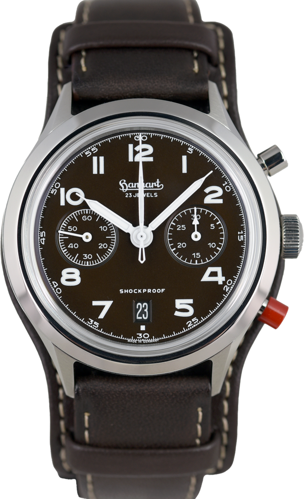 Hanhart 417 ES Mocha Flyback Date 42mm Limited Edition (Pre-owned)