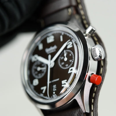 Hanhart 417 ES Mocha Flyback Date 42mm Limited Edition (Pre-owned)