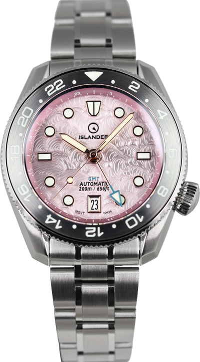 Islander Watch JFK Automatic GMT Cherry Blossom #ISL-337 (Pre-owned)