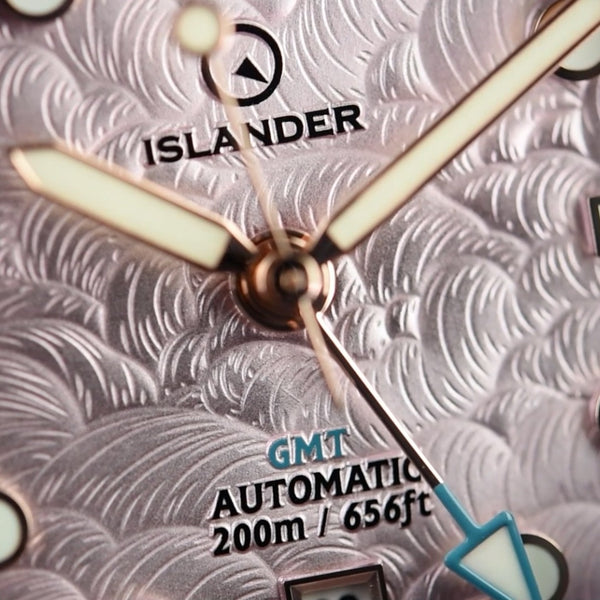 Islander Watch JFK Automatic GMT Cherry Blossom #ISL-337 (Pre-owned)