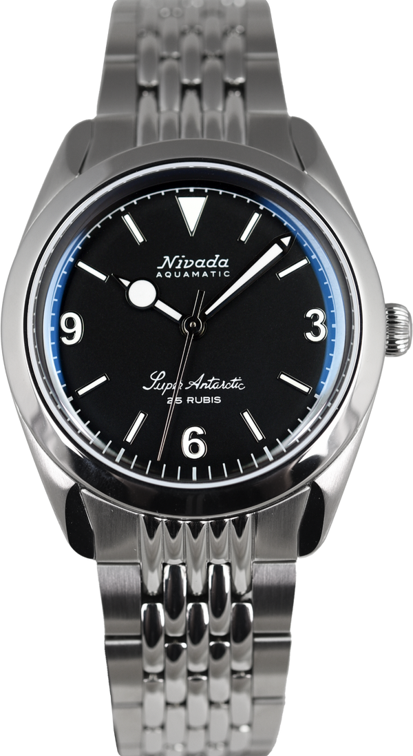 Nivada Grenchen Super Antarctic 3.6.9 38mm Black 32039A04 (Pre-owned)