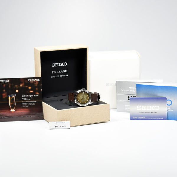 Seiko Presage SRPF43J1 Cocktail Time Hojicha Limited Edition (Pre-owned)