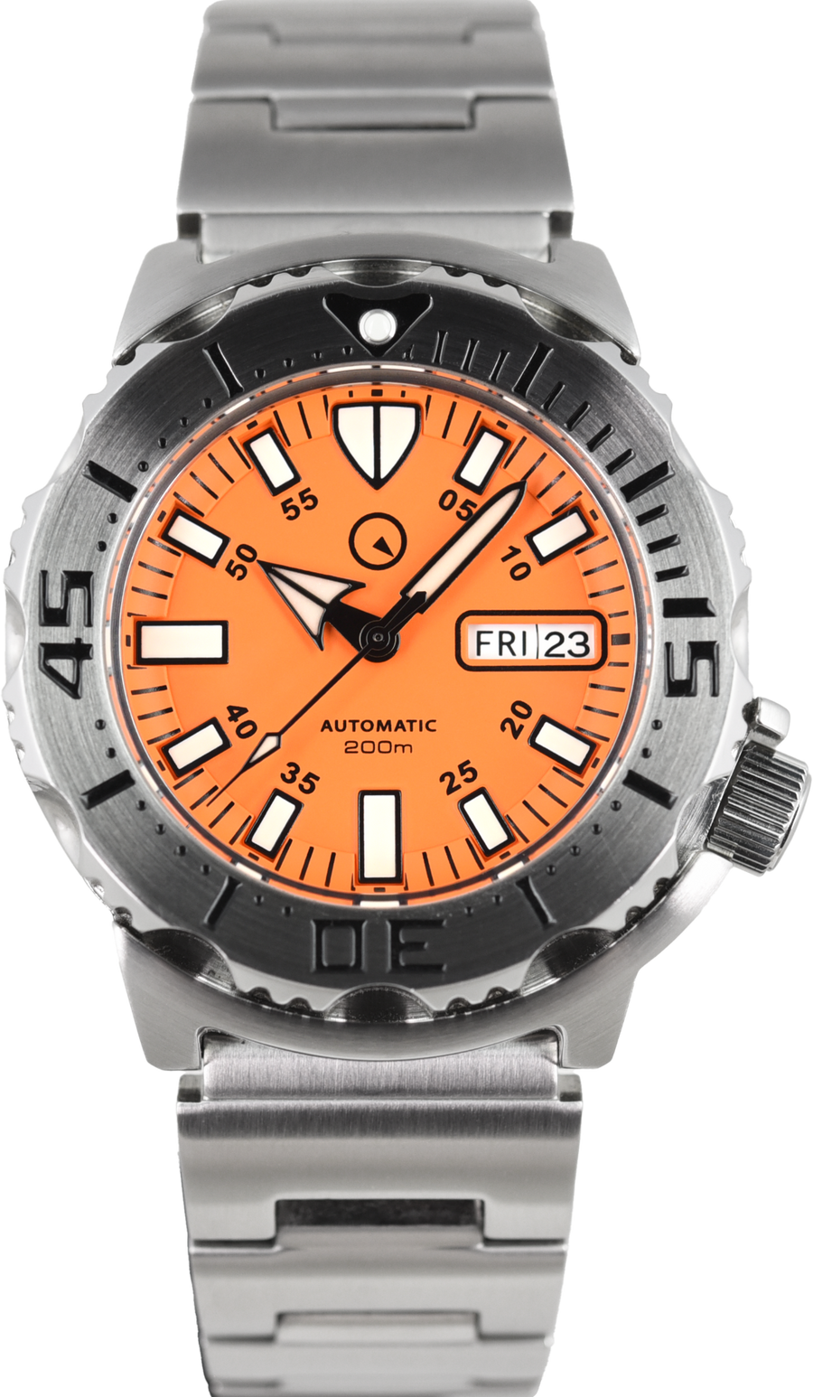 Islander Watch Automatic Dive Watch Orange Dial #ISL-94 (Pre-owned)