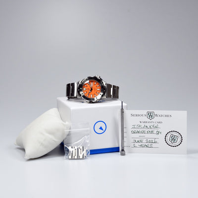 Islander Watch Automatic Dive Watch Orange Dial #ISL-94 (Pre-owned)