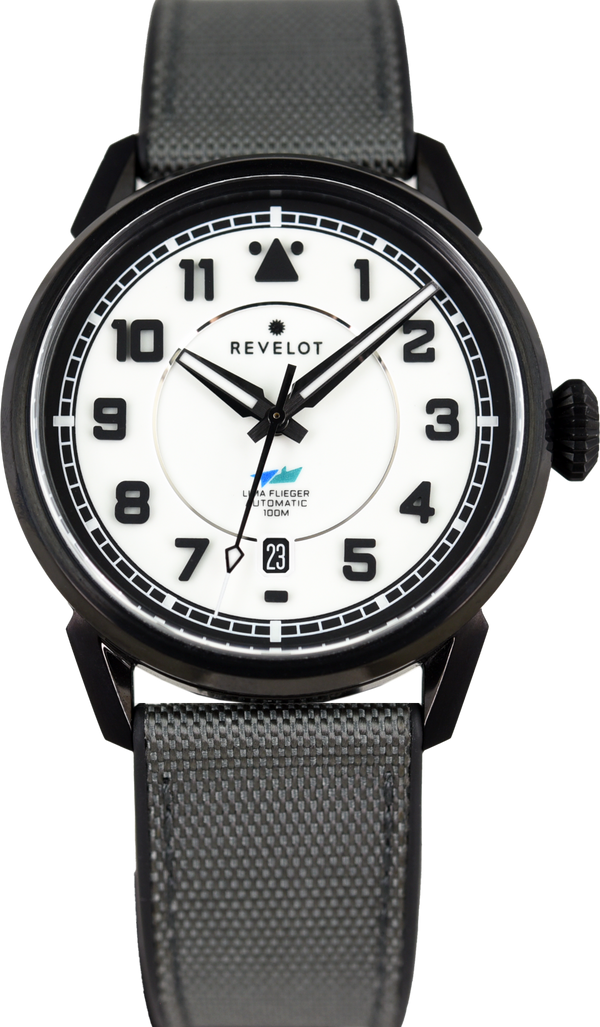 Revelot LIMA Flieger White Lume Grade 5 Titanium DLC (Pre-owned)