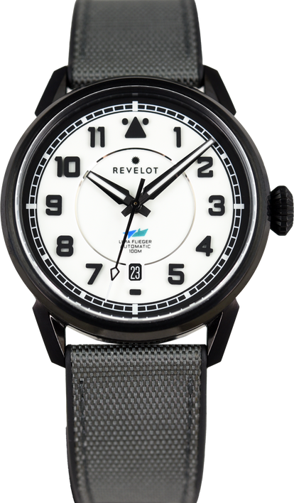 Revelot LIMA Flieger White Lume Grade 5 Titanium DLC (Pre-owned)