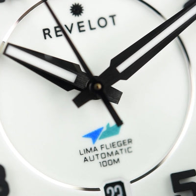 Revelot LIMA Flieger White Lume Grade 5 Titanium DLC (Pre-owned)