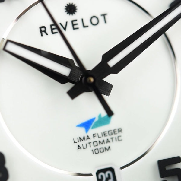 Revelot LIMA Flieger White Lume Grade 5 Titanium DLC (Pre-owned)
