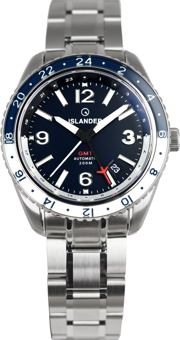 Islander Watch Republic Traveler GMT Blue Dial #ISL-238 (Pre-owned)