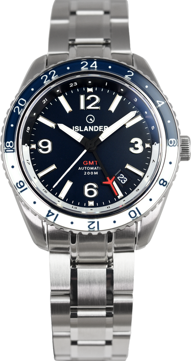 Islander Watch Republic Traveler GMT Blue Dial #ISL-238 (Pre-owned)