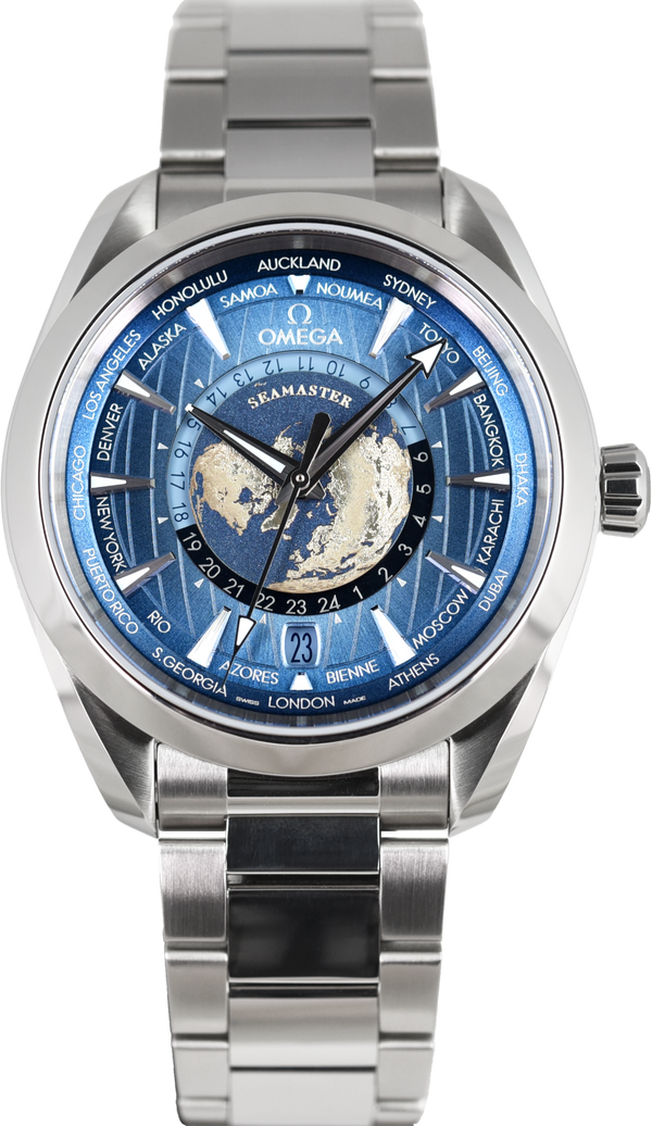 Omega Seamaster Aqua Terra GMT Worldtimer Summer Blue 220.10.43.22.03.002 (Pre-owned)
