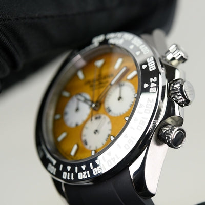 Oceaneva WaveRacer Mechanical Chronograph Grade 5 Titanium Tigers Eye (Pre-owned)