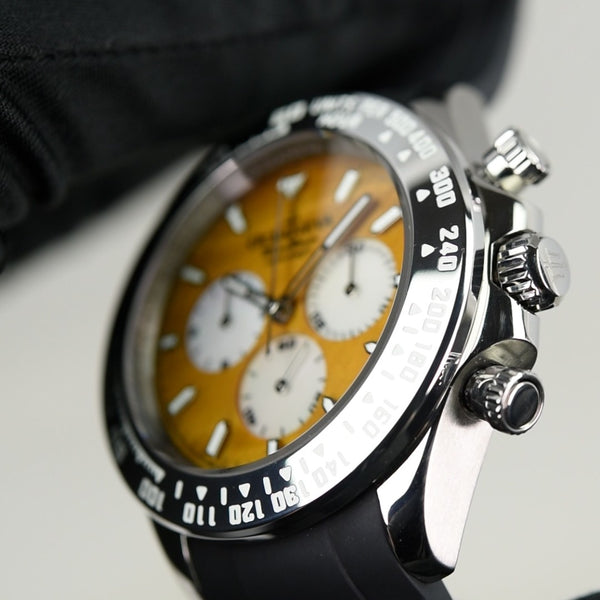 Oceaneva WaveRacer Mechanical Chronograph Grade 5 Titanium Tigers Eye (Pre-owned)