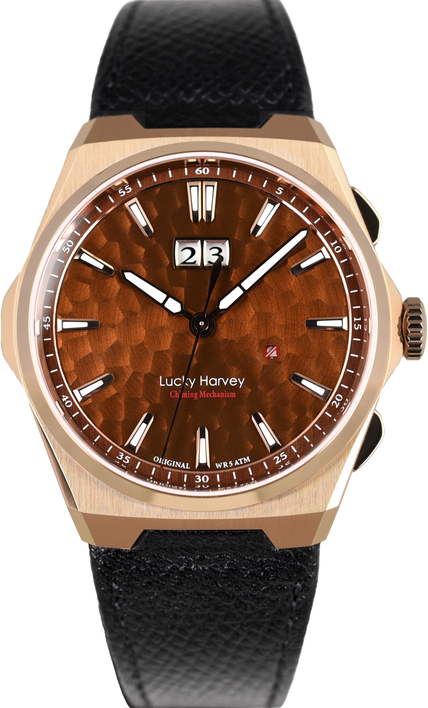 Lucky Harvey Sound Of Nature Big Date Rose Gold Hammer Chiming Limited Edition (Pre-owned)
