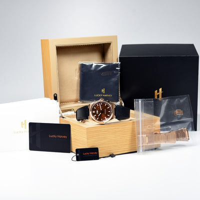 Lucky Harvey Sound Of Nature Big Date Rose Gold Hammer Chiming Limited Edition (Pre-owned)