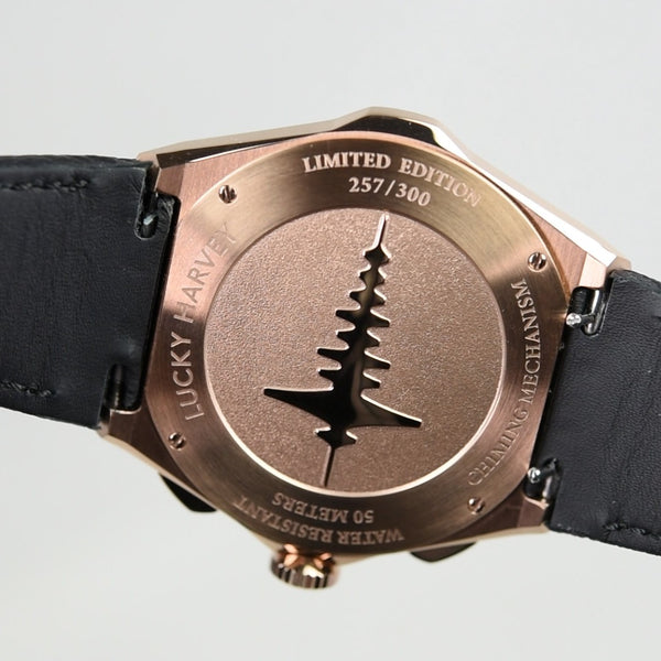 Lucky Harvey Sound Of Nature Big Date Rose Gold Hammer Chiming Limited Edition (Pre-owned)