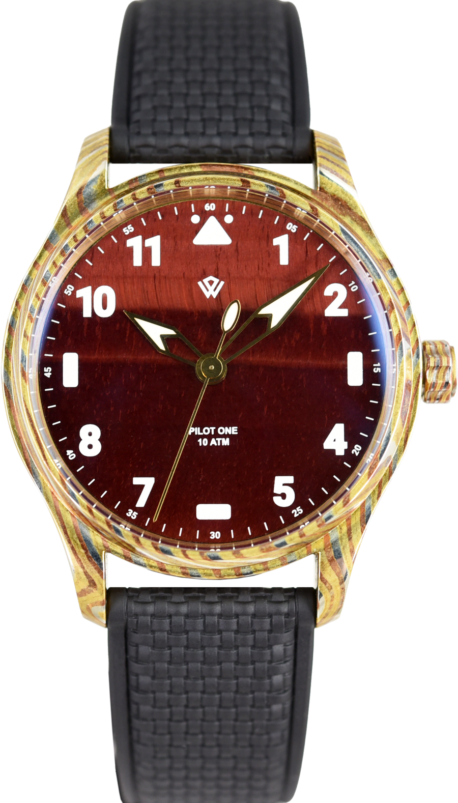 Wicked Watch Anniversary Flieger Mokume Gane Tiger Eye (Pre-Owned)
