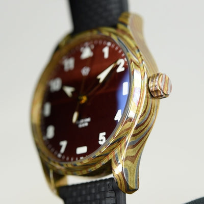 Wicked Watch Anniversary Flieger Mokume Gane Tiger Eye (Pre-Owned)