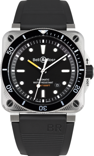 Bell & Ross BR 03-92 Diver Black Steel BR0392-D-BL-ST/SRB (Pre-owned)