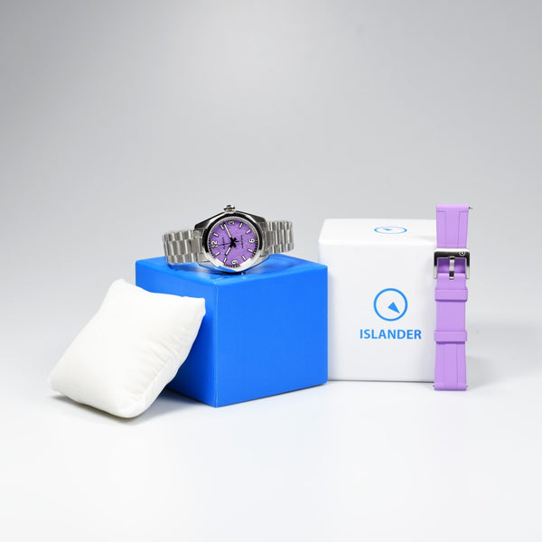 Islander Watch Brookville Calligraphy Edition Lavender Parchment #ISL-321 (Pre-owned)