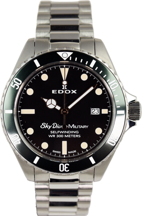 Edox SkyDiver Military Limited Edition 80112 3VM NIBEI (Pre-owned)