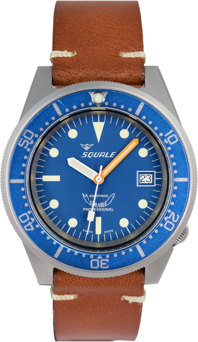 Squale 50 Atmos Blue Blasted 1521-026/A 1521BLUEBL.PC (Pre-owned)