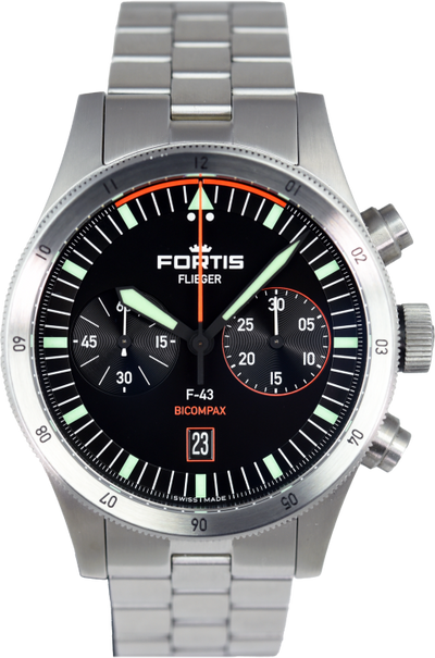 Fortis Flieger F-43 Bicompax Bracelet (Pre-owned)