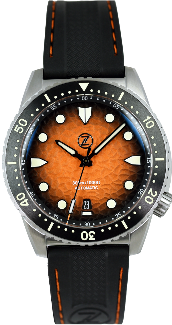 Zelos Mako Diver Hammered Orange (Pre-owned)