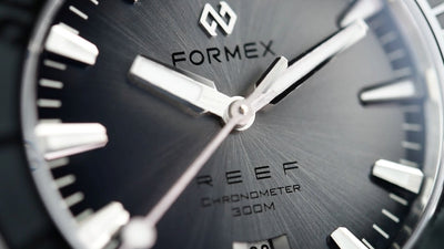 Formex REEF Automatic Chronometer 300m Silver Black Steel (Pre-owned)