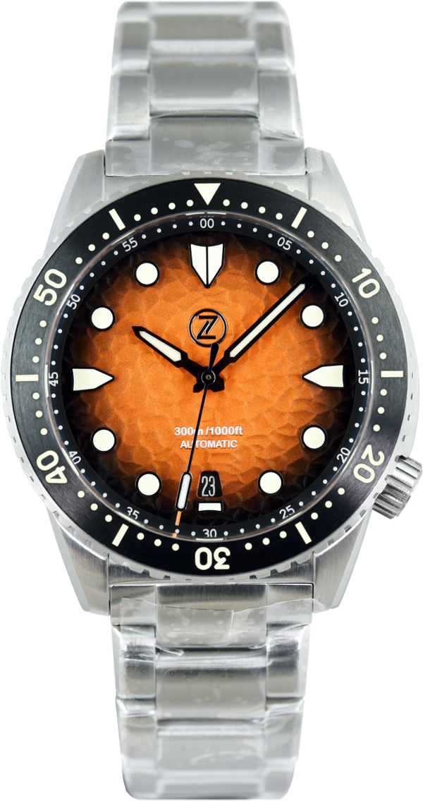 Zelos Mako Diver Hammered Orange (Pre-owned)